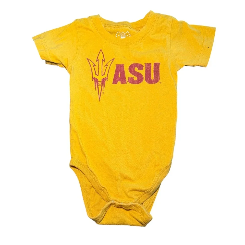 Wes and Willy ASU Arizona State Sun Devils Baby Bodysuit Set 3 Piece 18M NCAA